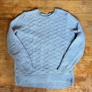 Gray Textured unisex Sweater
